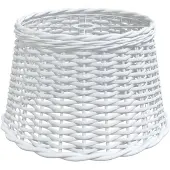vidaXL Abat-jour blanc Ø45x28 cm osier