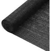 vidaXL Panneau de clôture noir 2x25 m HDPE 75 g/m