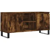 vidaXL Armoire TV chêne fumé 104x35x50 cm Bois composite