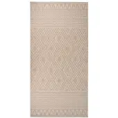 vidaXL Tapis à tissage plat d'extérieur 100x200 cm Rayures brunes