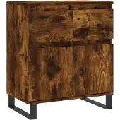 vidaXL Sideboard chêne fumé 60x35x70 cm bois composite