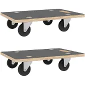 vidaXL Roulettes de transport 2 pcs. Rectangulaire 80x55x11,5 cm 250 kg