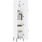 vidaXL Highboard blanc 34,5x34x180 cm Bois composite