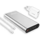 RealPower 408097 Powerbank PB-20000PD Pro Set silber 20.000mAh