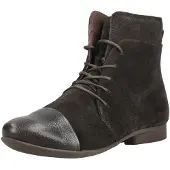Think! Bottines à lacets brun foncé