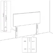 vidaXL Tête de lit avec tête de lit Crème 90 cm Cuir synthétique