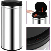 vidaXL Poubelle automatique à capteur 80 L inox
