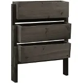 vidaXL Jardinière Pliable De Jardin Gris 60x14x75 Cm Bois De Sapin