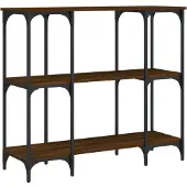vidaXL Table console chêne marron 102x35x90 cm bois d'ingénierie