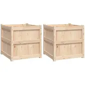 vidaXL Jardinières 2 pcs bois de pin massif