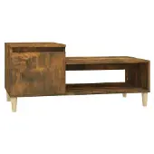 vidaXL Table basse chêne fumé 100x50x45 cm bois composite