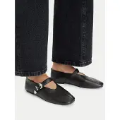 Tommy Hilfiger Ballerines à lanières 'Pointed Toe Buckle' noir