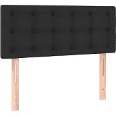 vidaXL Tête de lit noir 100x5x78/88 cm similicuir