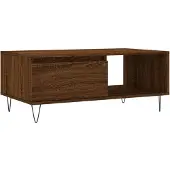 vidaXL Table basse marron imitation chêne 90x50x36,5 cm Bois composite