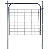 vidaXL Portail De Clôture De Jardin 100 X 100 Cm Anthracite