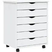 vidaXL Armoire roulante avec tiroirs MOSS blanc bois de pin solide