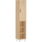 vidaXL Highboard chêne Sonoma 34,5x34x180 cm Matériau dérivé du bois
