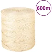 vidaXL Corde 100 % sisal 2 mm 600 m