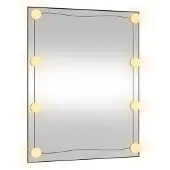 vidaXL Miroir mural avec lumières LED 50x60 cm verre rectangulaire