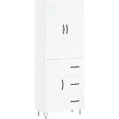 vidaXL Highboard blanc 69,5x34x180 cm Bois composite