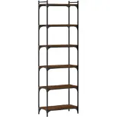 vidaXL Bibliothèque 6 niveaux chêne marron 60x30x188cm bois ingénierie