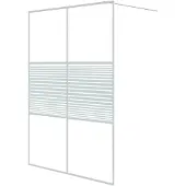 vidaXL Inloopdouchewand 140x195 cm transparant ESG-glas wit