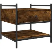 vidaXL Table basse chêne fumé 50x50x50 cm bois composite