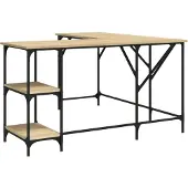 vidaXL Bureau Chêne Sonoma 139x139x75 cm Bois composite