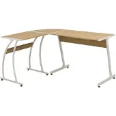 vidaXL Bureau d'angle en L chêne