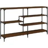 vidaXL Table console chêne marron 160x32x95 cm bois d'ingénierie