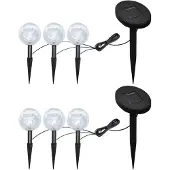 vidaXL Lampes de jardin 6 pcs. LED avec piquet de terre & modules solaires