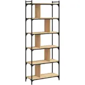 vidaXL Bibliothèque 6 niveaux chêne sonoma 76x32x192 cm