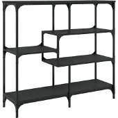 vidaXL Table console noir 103x32x95 cm bois d'ingénierie