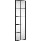 vidaXL Miroir mural noir 30x100 cm rectangulaire fer