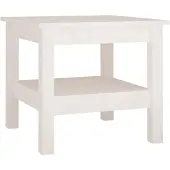 vidaXL Table basse blanche 45x45x40 cm pin massif