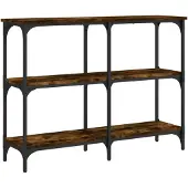 vidaXL Table console chêne fumé 100x29x75 cm bois d'ingénierie