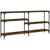 vidaXL Table console chêne fumé 160x29x75 cm bois d'ingénierie