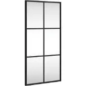 vidaXL Miroir mural noir 30x60 cm rectangulaire fer
