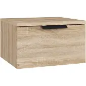 vidaXL Table de chevet murale Chêne sonoma 34x30x20 cm
