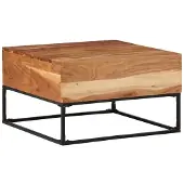 vidaXL Table basse 68x68x41 cm en acacia massif