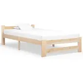 vidaXL Cadre de lit en pin massif 90x200 cm