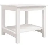 vidaXL Table basse blanche 50x50x45 cm pin massif