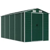 vidaXL Abri de jardin vert 191x385x198 cm Acier galvanisé