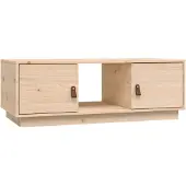vidaXL Table basse 100x50x35 cm pin massif
