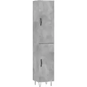 vidaXL Highboard gris béton 34,5x34x180 cm Bois composite