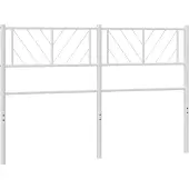 vidaXL Tête de lit de rechange en métal blanc 150 cm