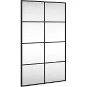 vidaXL Miroir mural noir 50x80 cm rectangulaire fer