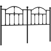 vidaXL Tête de lit de rechange en métal noir 150 cm