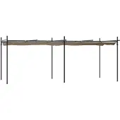 vidaXL Pergola avec toit coulissant Taupe 589x292x230 cm