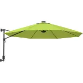 vidaXL Parasol mural vert pomme 290 cm